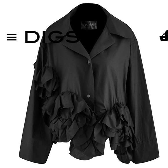 Ruffle Asymmetrical Jacket size M - Picture 5 of 5